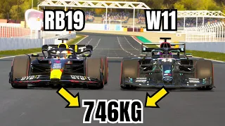 WHAT IF THE W11, THE FASTEST F1 OF ALL TIME, WEIGHED THE SAME AS THE RED BULL RB19?!