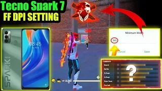 Tecno Spark 7 Free Fire Sensitivity+DPI+Headshot Setting