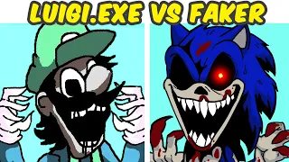 Friday Night Funkin' VS Luigi.EXE VS Sonic.EXE - Faker | Nightmare of The Mushroom Kingdom (FNF MOD)