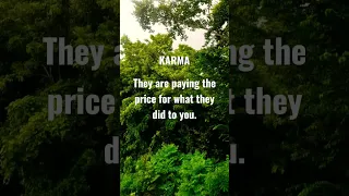 Karma: They are paying the price for what they did to you.