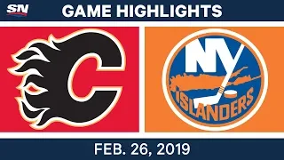 NHL Highlights | Flames vs. Islanders - Feb 26, 2019