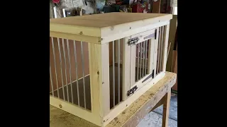 indoor dog kennel with two doors