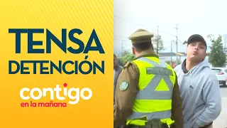 ESCUPIÓ A CAMARÓGRAFO: La caótica detención de conductor en La Pintana - Contigo en la Mañana