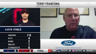 Terry Francona was thrilled to hear about Corey Kluber's no-hitter | INDIANS-ANGELS POSTGAME