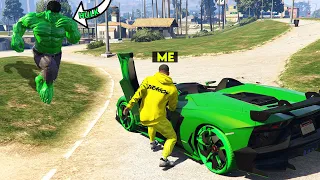 GTA 5: I Stole HULK'S SUPER CAR in GTA 5 and HULK Bring RED HULK to STOP ME!!🔥