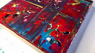 HOW TO PAINT AN ABSTRACT EASY WAY / Gerhard Richter Style/ Acrylic On Canvas