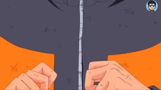Kakashi se impresiona al ver El poder del rasen shuriken de Naruto