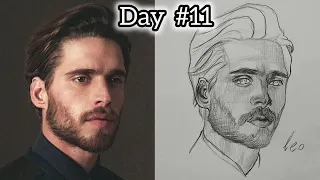 Practice sketch drawing with Leo     Day 11