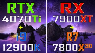 RTX 4070Ti + INTEL i9 12900K vs RX 7900XT + RYZEN 7 7800X3D || PC GAMES TEST ||