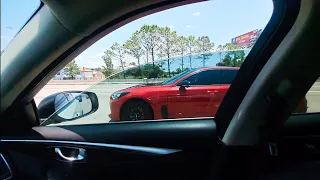 Stock Q50 vs Tuned Kia Stinger ( Q50 gets Stung! 😫)