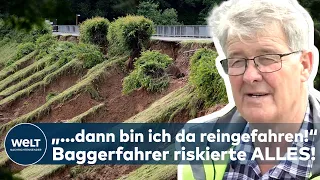 FLUTDRAMA: Baggerfahrer wird zum Helden! Dieser Mann riskierte sein LEBEN an der Steinbachtalsperre