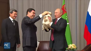 Putin gifted puppy from Turkmenistan for 65th birthday