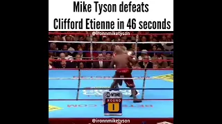 Mike Tyson knocking out Clifford Etienne in just 46 seconds of round 1