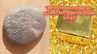 Method for separating gold, silver, copper and lead