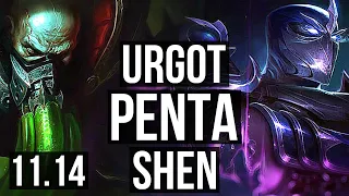 URGOT vs SHEN (TOP) | Penta, 400+ games | KR Diamond | v11.14