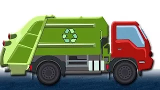 Camion di immondizia Garage | educativo video | Vehicles For Kids | Garbage Truck Garage