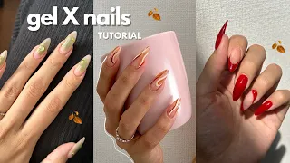 how to do gel x nails like a PRO ✨| fall nails 2023