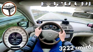 2004 Mercedes E320 CDI W211 | AUTOBAHN. Próba autostradowa i prezentacja. RACEBOX 100-200 km/h.