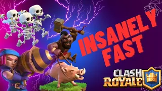 *INSANELY FAST* Hog EQ Cycle Deck Dominates Clash Royale!