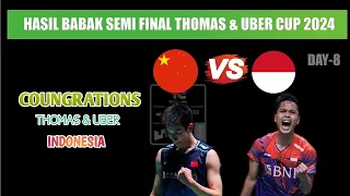 HASIL BABAK SEMIFINAL THOMAS DAN UBER CUP 2024 // INDONESIA VS KOREA