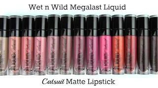 Wet n Wild Megalast Catsuit Liquid Matte Lipsticks: LIP SWATCHES & Review