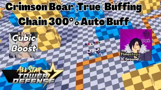 Crimson Boar (True) "Cubic Boost" Auto Buffing 300% Tutorial Merlin Buff All Star Tower Defense ASTD