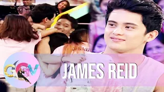 James' fans enjoy their hugging moment in the studio | GGV