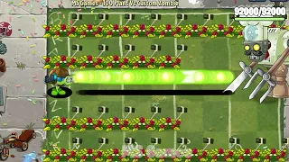 PvZ 2 Challenge - 100 Plant Max Level Vs Custom Foodfight Gargantuar Zombie 90000 HP