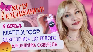 🎀 Хочу в БЛОНДИНКИ! 6 серия🤦‍♀️ MATRIX 10Sp - худшая краска + техника обецвечивания + Estel LoveTone