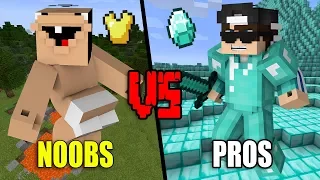 Extremly STUPID Noobs VS. EPIC Pros - Minecraft