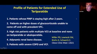Emerging Applications for Teriparatide presented by Paul Miller, MD