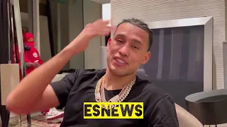 EXCLUSIVE DAVID BENAVIDEZ IN HIS HOTEL SUITE AFTER EPIC WIN OVER CALEB PLANT TALKS BEEF ESNEWS