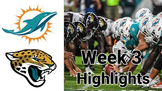 Thursday Night Football Dolphins vs Jaguars Highlights Halftime | NFL Week 3