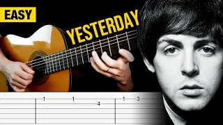 YESTERDAY (The Beatles) Guitar Tabs Tutorial | Guitar Cover