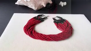 Как сделать застёжку из коннекторов ! 30 нитей коралла красного! #handmade_jewellery !