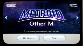 Open Menu Screen of Metroid Other M - Nintendo Wii/WiiU