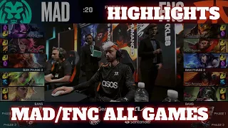 MAD vs FNC - All Games (Bo3) Highlights | Day 4 LEC Spring 2023 Group Stage | Mad Lions vs Fnatic