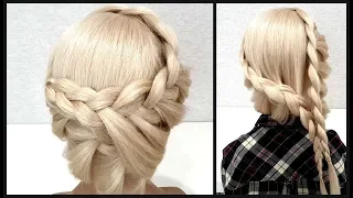 Простой способ греческой прически.Красивые прически пошагово.A simple way to greek hairstyles.