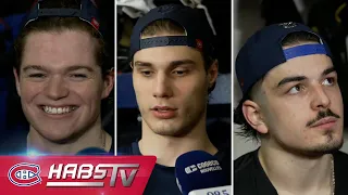 Caufield, Slafkovsky + more Habs address the media at practice | FULL PRESS CONFERENCES