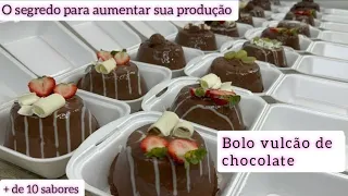 + DE 10 SABORES COM UMA MASSA E COBERTURA - O SEGREDO PARA AUMENTAR SUA PRODUÇÃO - bolo vulcão