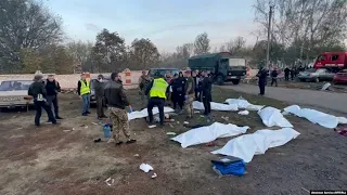 'Half The Village Was Destroyed': Horrific Scenes From Deadly Strike In Kharkiv