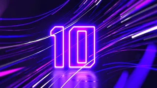 🌟 10 Second 🌟 4K Neon Countdown