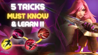 5 TRICKS YOU NEED TO LEARN ON KATARINA IN WILD RIFT! - Patch 3.2