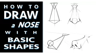 How to Draw A Nose Using Basic Shapes - Tutorial