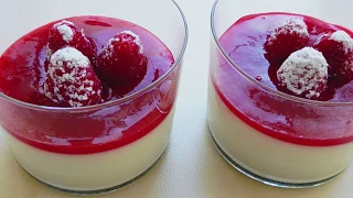 How to make Raspberry Panna cotta Perfect dessert for valentine's day special