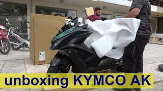 unboxing KYMCO AK 550 scooter 2020