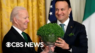 Biden celebrates St. Patrick's Day with Irish Taoiseach Leo Varadkar at White House | full video