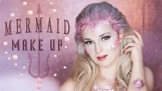 Pink Mermaid Makeup Tutorial & Mermaid Scales