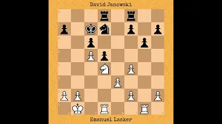 Emanuel Lasker vs David Janowski | World Championship Match, 1910 #chess