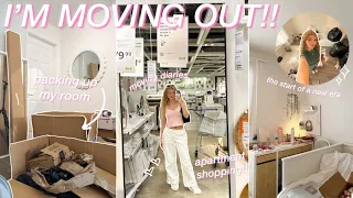 MOVING OUT FOR THE FIRST TIME VLOG: ikea apartment shopping & pack up my room with me!! ⋆*.⋆♡